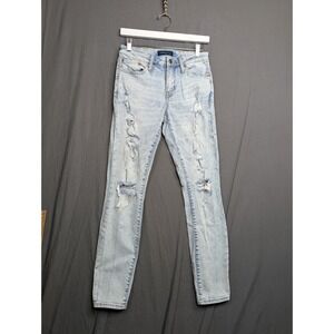 Aero Distressed Skinny Jeans Men's Size 28 X 30 Light Wash Ripped